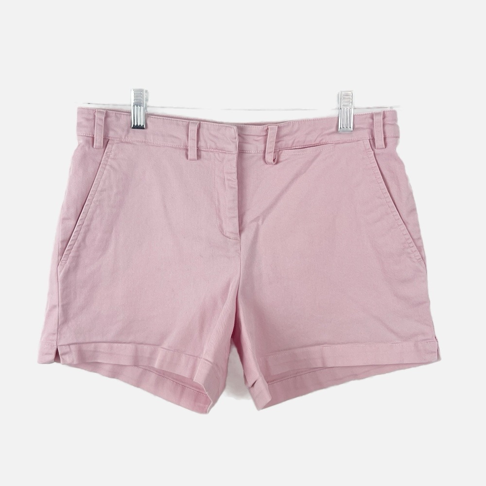 TAILOR New York Preppy Pink Bermuda Short w/ Silver Starfish Button Detail Sz 6